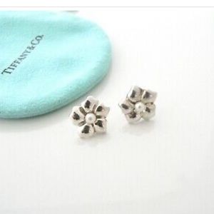 Tiffany Flower Earrings with Pearl